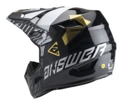 Answer AR3 Ronin Helmet -Motorcycle Parts answer ar3 ronin helmet black white gold 1