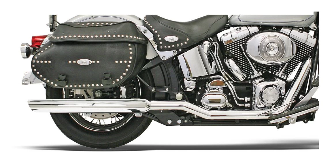 Bassani Hutch Special True Dual Mufflers For Harley Softail 2000-2017 4 Bassani Hutch Special True Dual Mufflers For Harley Softail 2000-2017 - Image 2