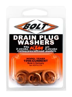 Bolt Hardware Drain Plug Washer Set For KTM Off Road Models