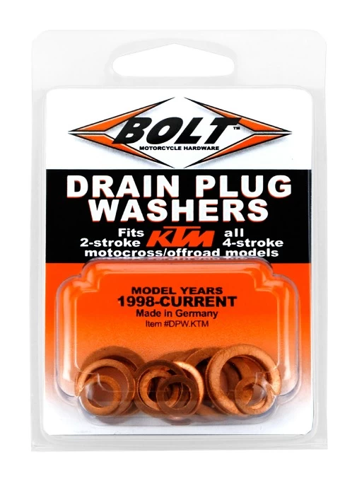 Bolt Hardware Drain Plug Washer Set For KTM Off Road Models