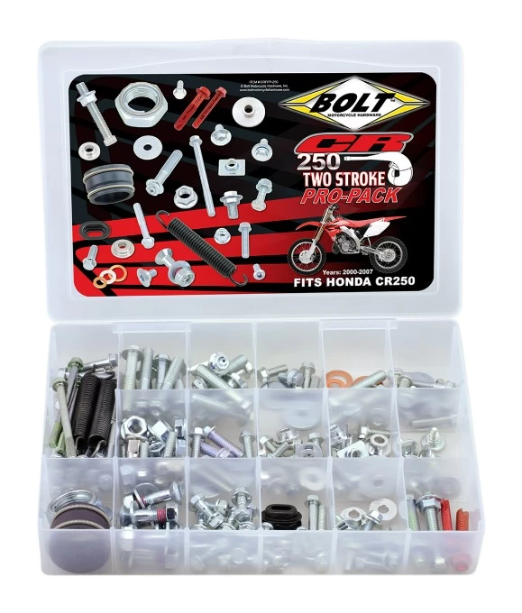 Bolt Hardware Two Stroke Pro Pack Honda CR250R 2000-2007 3 Bolt Hardware Two Stroke Pro Pack Honda CR250R 2000-2007