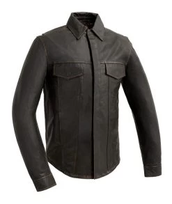 First Manufacturing Maduro Leather Riding Shirt