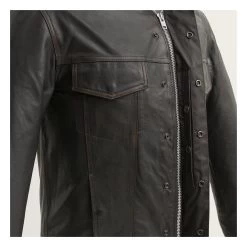 First Manufacturing Maduro Leather Riding Shirt -Motorcycle Parts first manufacturing maduro leather shirt black 5