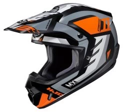 HJC CS-MX 2 Phyton Helmet -Motorcycle Parts hjccsmx2 phyton helmet orange grey