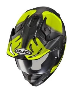HJC DS-X1 Synergy Helmet -Motorcycle Parts hjcdsx1 synergy helmet black hi viz 2