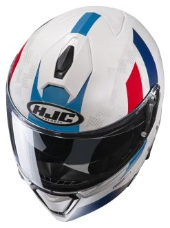 HJC I90 Syrex Helmet -Motorcycle Parts hjci90 syrex helmet white blue red 2
