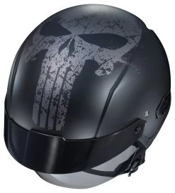 HJC IS-Cruiser Punisher Helmet -Motorcycle Parts hjcis cruiser punisher helmet black grey 1