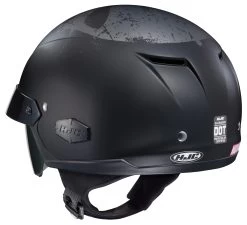 HJC IS-Cruiser Punisher Helmet -Motorcycle Parts hjcis cruiser punisher helmet black grey 2