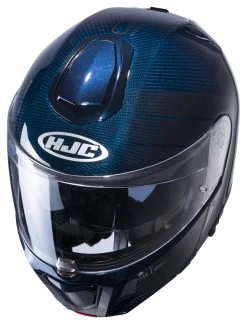 HJC RPHA 90S Carbon Balian Helmet -Motorcycle Parts hjcrpha90 carbon balian helmet blue carbon grey 1