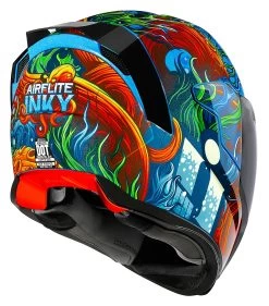 Icon Airflite Inky Helmet -Motorcycle Parts icon airflite inky helmet blue 2