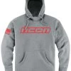 Icon Clasicon Hoody -Motorcycle Parts icon clasicon hoody grey