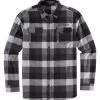 Icon Feller Flannel -Motorcycle Parts icon feller flannel black grey