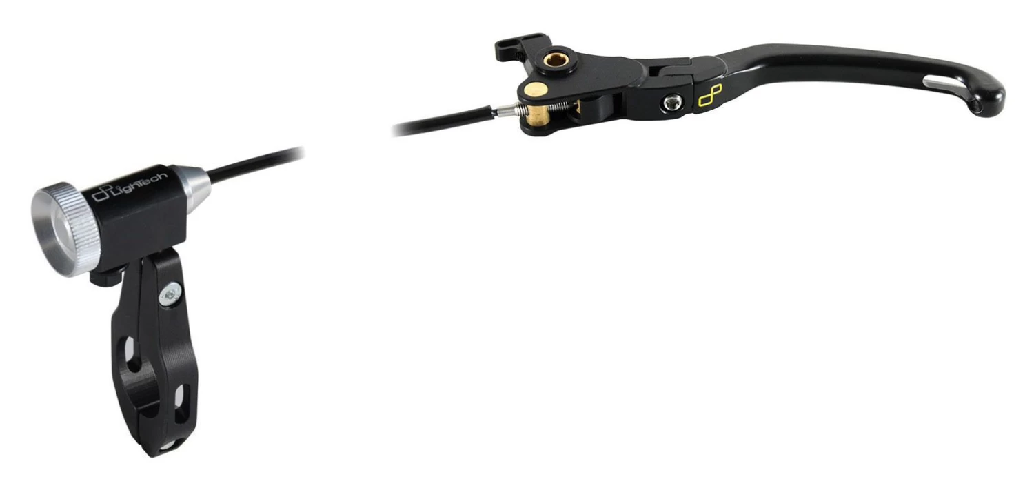 LighTech Magnesium Folding Brake Lever With Remote Adjuster For Brembo Master Cylinder