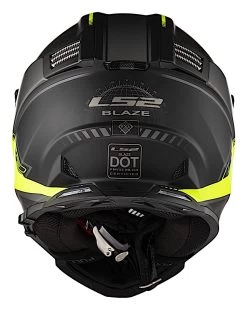 LS2 Blaze Elevation Helmet -Motorcycle Parts ls2 blaze elevation helmet matte black hi viz yellow 2