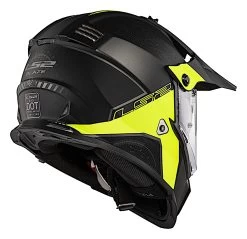 LS2 Blaze Elevation Helmet -Motorcycle Parts ls2 blaze elevation helmet matte black hi viz yellow 3