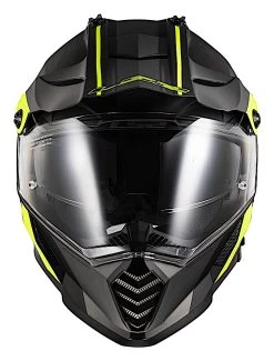LS2 Blaze Elevation Helmet -Motorcycle Parts ls2 blaze elevation helmet matte black hi viz yellow 4