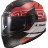 LS2 Stream Kub Helmet -Motorcycle Parts ls2 stream kub helmet black red