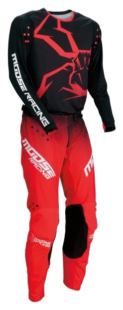 Moose Racing Agroid Pants -Motorcycle Parts moose racing agroid pants black red 2