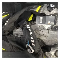 REV'IT! Spitfire Race Suit Silver/Neon Yellow / 50 [Blemished - Very Good] -Motorcycle Parts revit spitfire race suit silver neon yellow50 blemished very good silver neon yellow 3