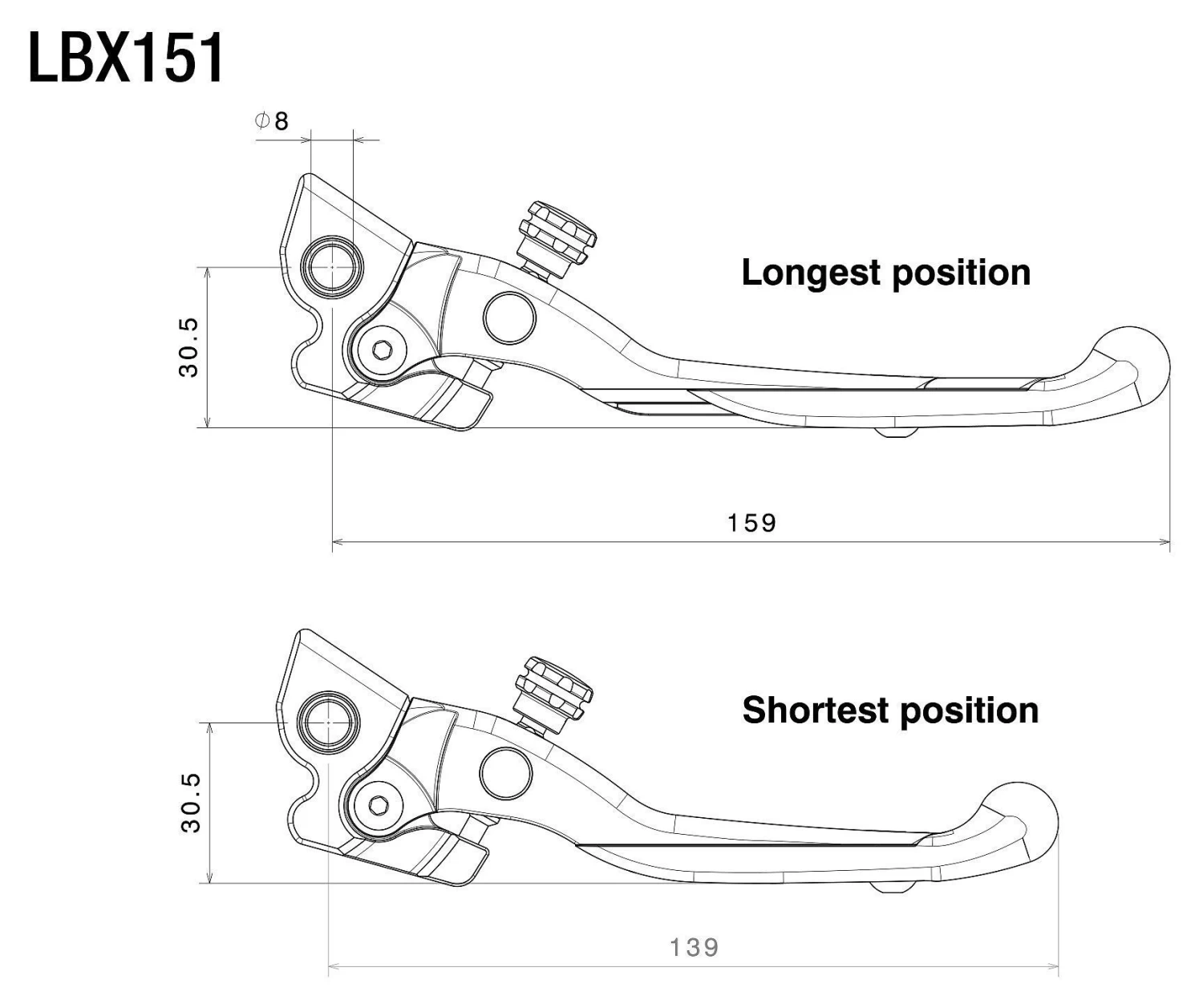 Rizoma Adjustable Plus Brake Levers Vespa GTS 300 / Super 2017-2021 7 Rizoma Adjustable Plus Brake Levers Vespa GTS 300 / Super 2017-2021 - Image 5