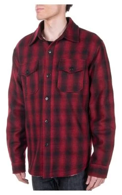 Schott CPO Plaid Sherpa Lined Shirt 12 Schott CPO Plaid Sherpa Lined Shirt -Motorcycle Parts schott cpo plaid sherpa lined shirt red 3