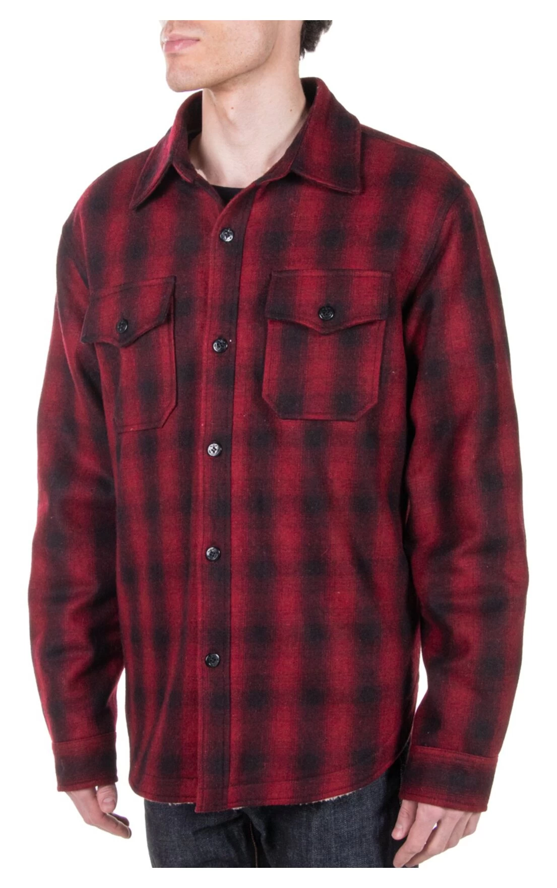 Schott CPO Plaid Sherpa Lined Shirt 6 Schott CPO Plaid Sherpa Lined Shirt - Image 4
