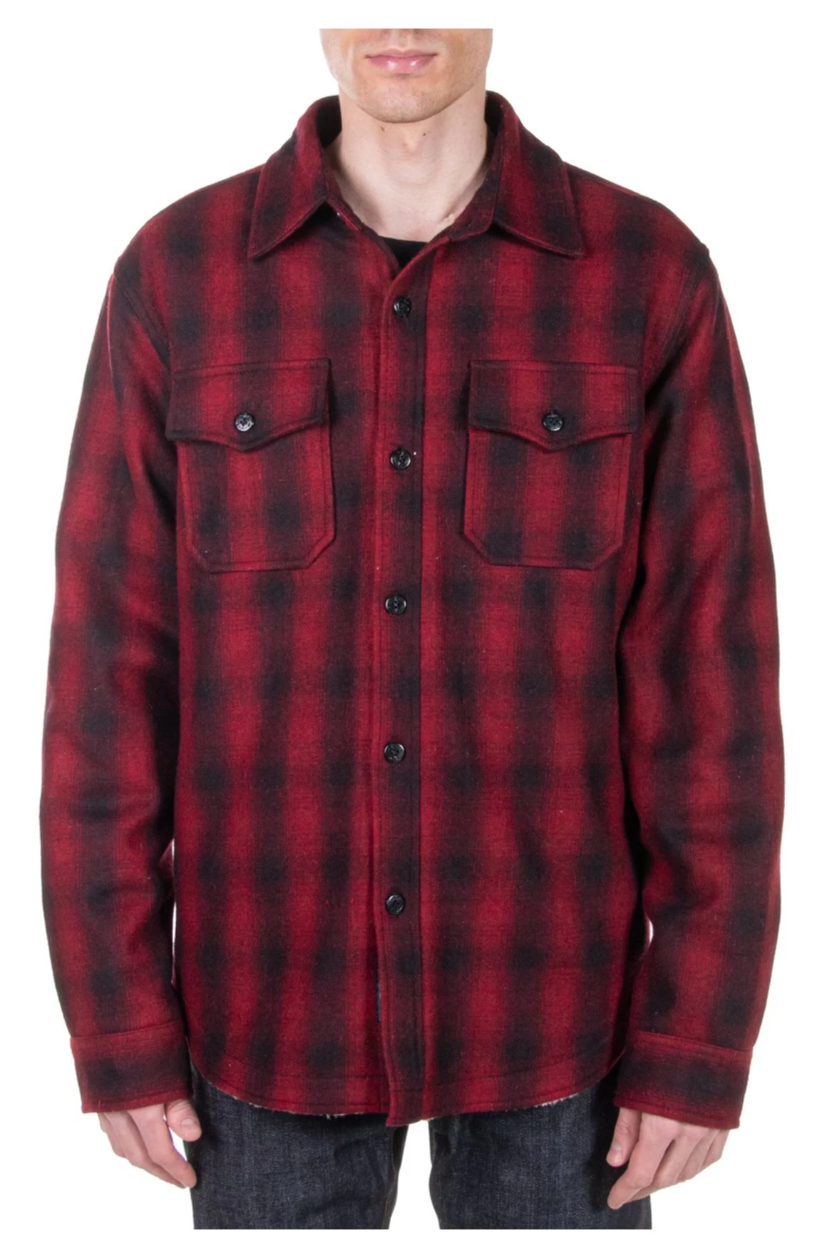 Schott CPO Plaid Sherpa Lined Shirt 7 Schott CPO Plaid Sherpa Lined Shirt - Image 5