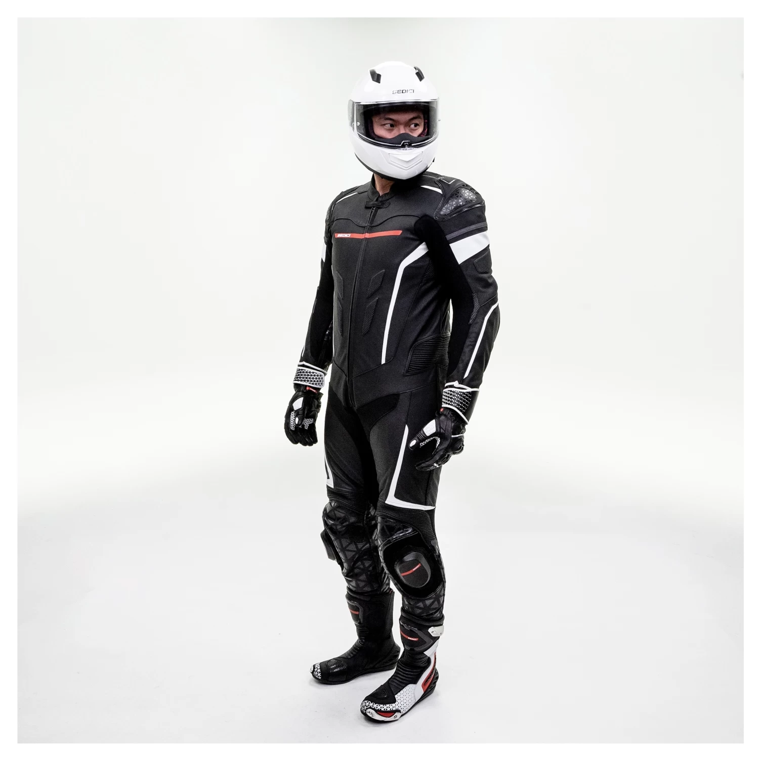 Sedici Chicane One-Piece Race Suit Black/White / 54 [Demo - Good]