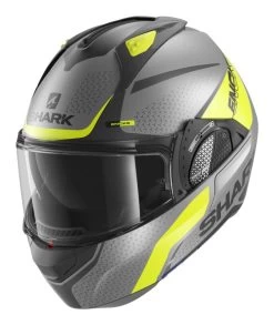 Shark EVO GT ENCKE Helmet -Motorcycle Parts shark evogtencke helmet matte grey yellow black