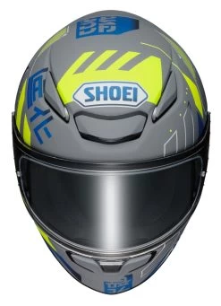 Shoei RF-1400 Accolade Helmet -Motorcycle Parts shoei rf1400 accolade helmet grey blue yellow 2