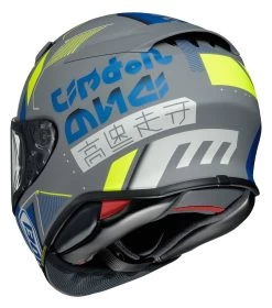 Shoei RF-1400 Accolade Helmet -Motorcycle Parts shoei rf1400 accolade helmet grey blue yellow 3