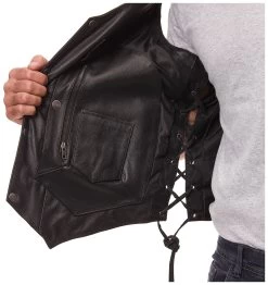 Street & Steel 2nd Amendment 2 Leather Vest 9 Street & Steel 2nd Amendment 2 Leather Vest -Motorcycle Parts street steel2nd amendment2 leather vest black 3
